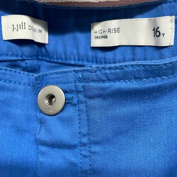 J. Jill Blue High Rise Cropped Pants Size 16 T - Picture 5 of 11